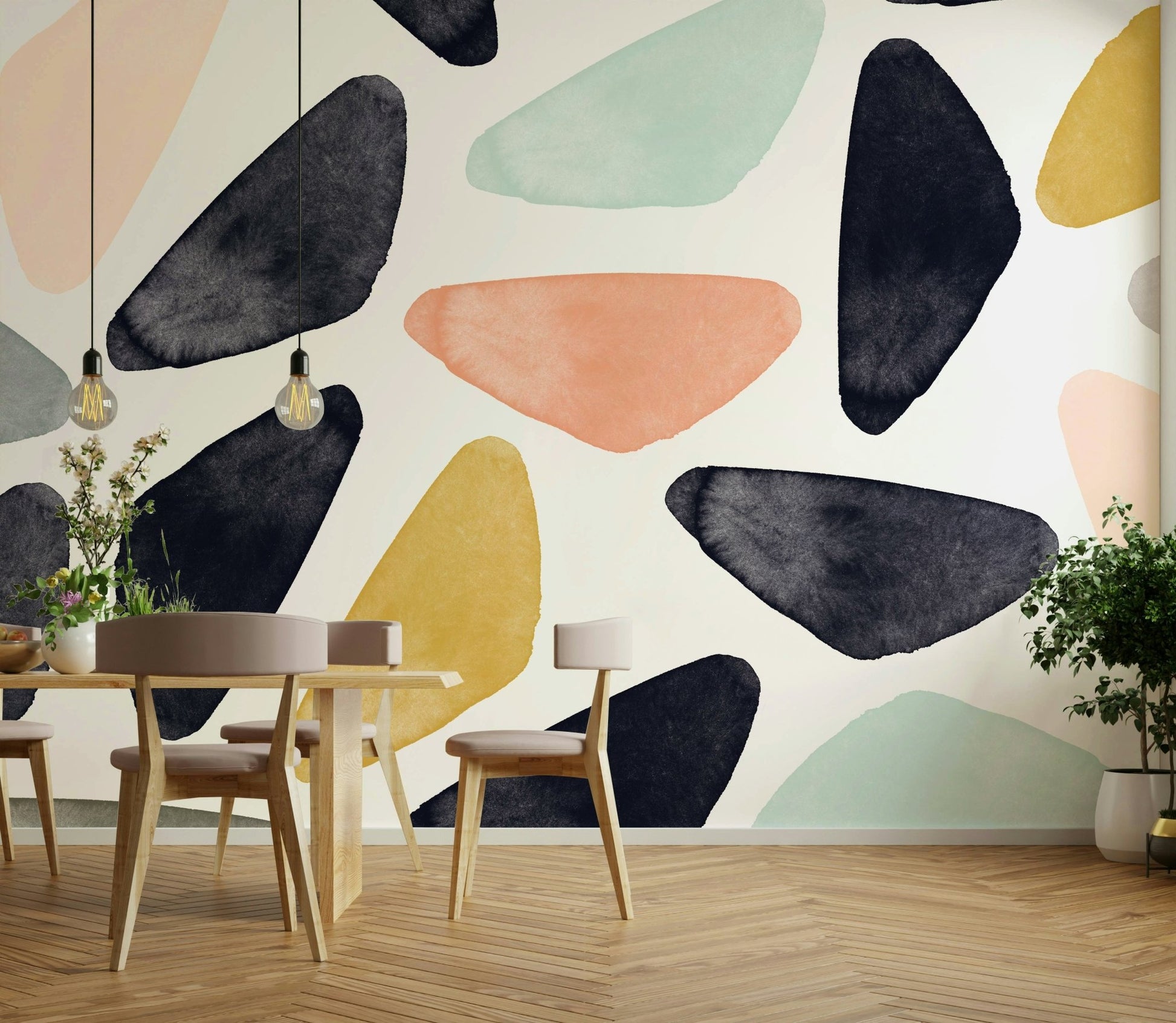 Nordic mountain mural wallpaper GD636

