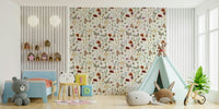 Scandinavian Watercolor Wildflower Meadow with Butterflies Wallpaper⁠ GD3972