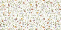 Scandinavian Watercolor Wildflower Meadow with Soft Pastels Wall Mural