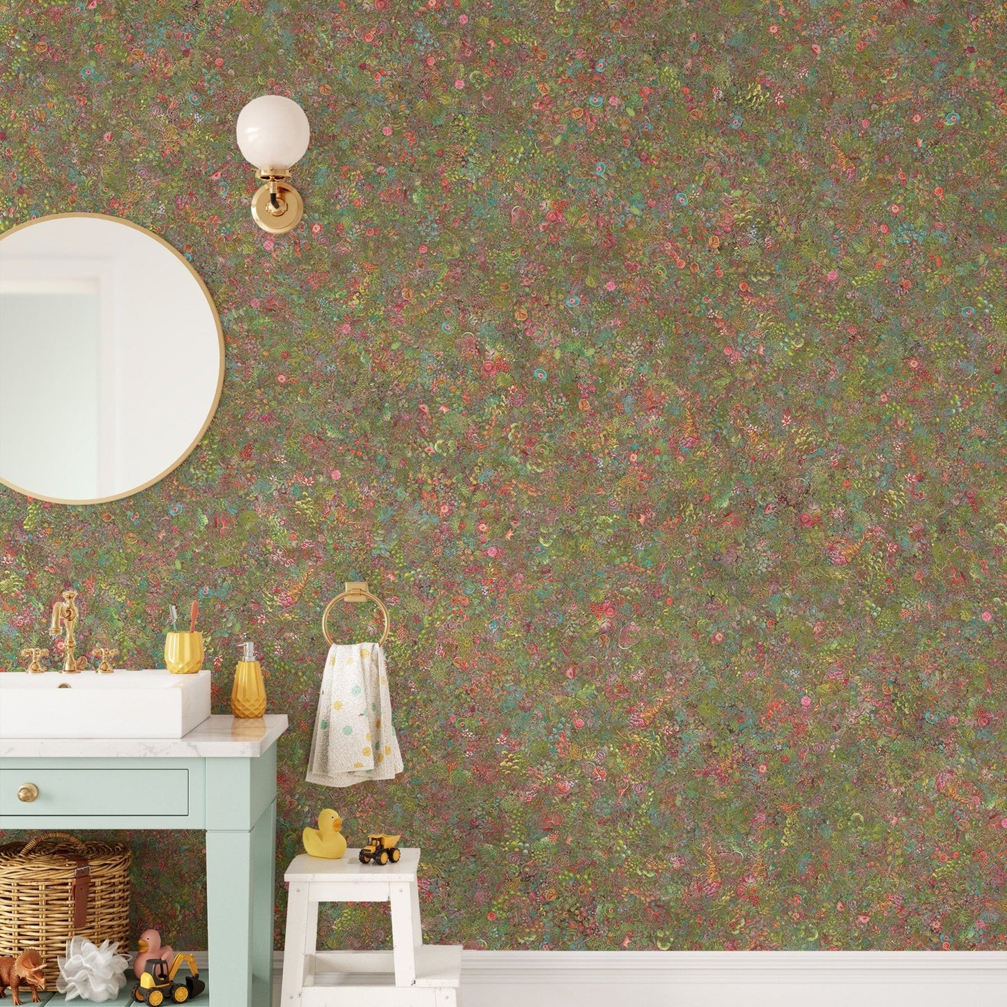 Colorful flower removable wallpaper decor DTLE13
