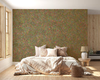 Vibrant floral mural with embroidery vibes DTLE13
