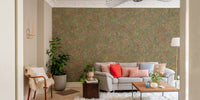 Artistic embroidery wallpaper with blooms DTLE13
