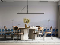 Fenced stands rise in front of desert hills, an Eilat #30 wall mural GD4803
