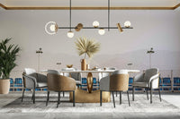Silent rows of blue face an empty pitch, a seating wall mural GD4803
