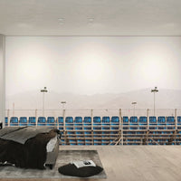 Ranked seats line the open stand under pale light, an Eilat #30 wall mural GD4803
