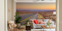 Neutral desert colors in mural wallpaper

