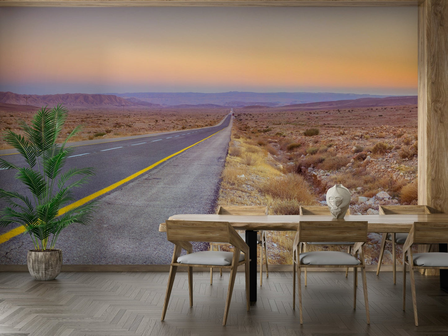 Road and desert scene wallpaper for walls

