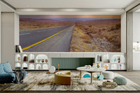Desert road wallpaper for calm interiors

