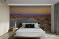 Wall mural with dry land and open path

