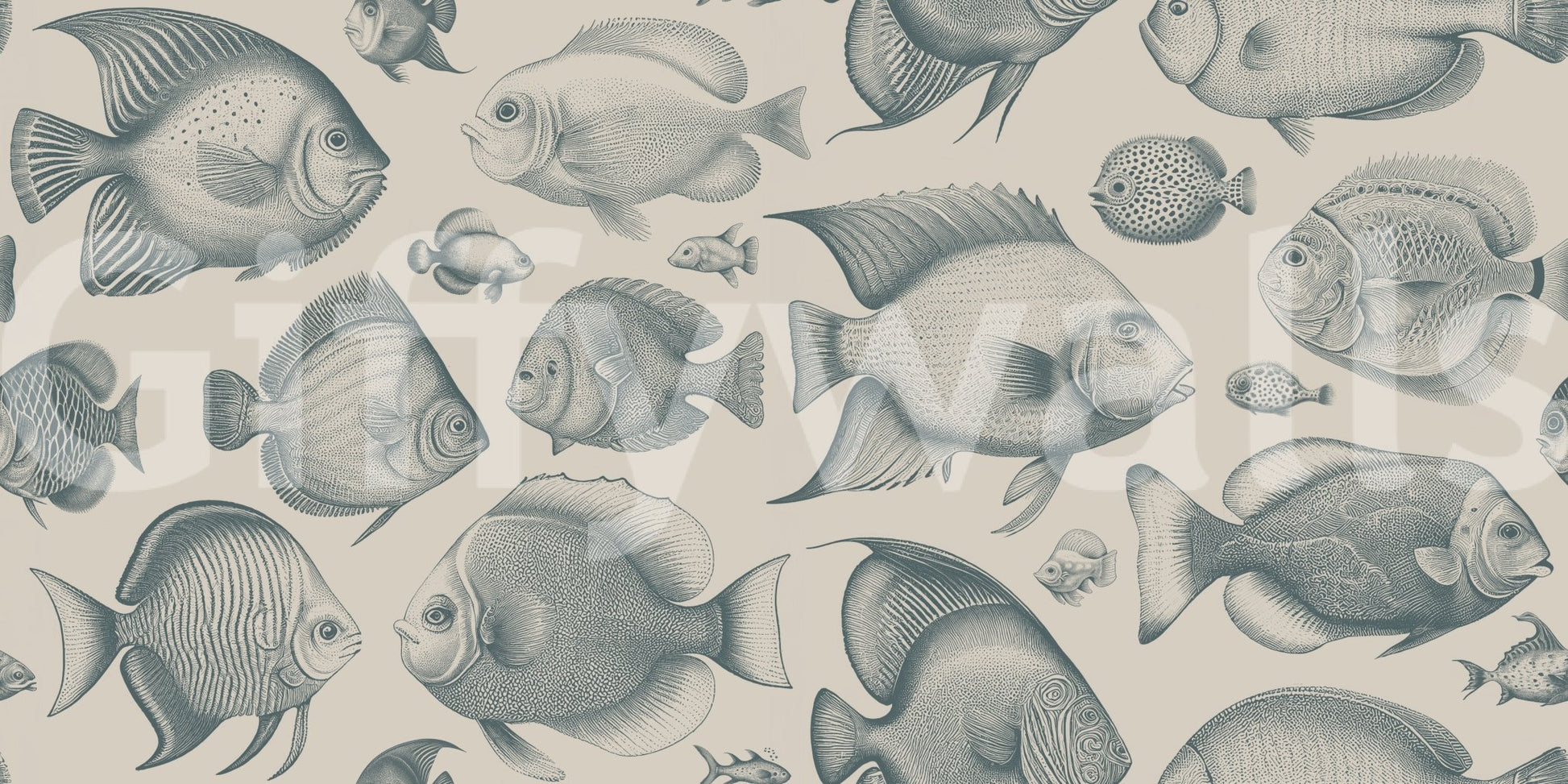 Teal and sand underwater theme wallpaper for modern decor

