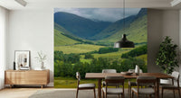 Remote Scottish valley depicted on Scottish Highlands Vista Wall Mural.