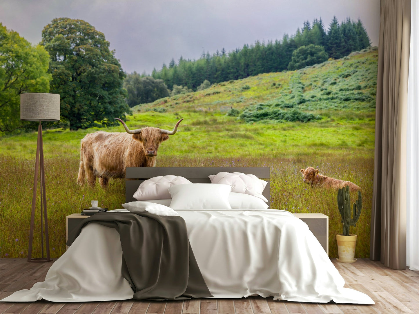 Scottish Pastoral countryside wall mural

