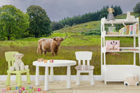 Green fields and hills wall mural

