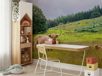 Highland pasture mural for walls

