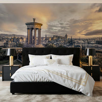 Traditional European city wall mural for a dining room background., GD8290