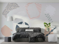 Elements like hand-drawn flowers, butterflies, and abstract shapes are scattered.

