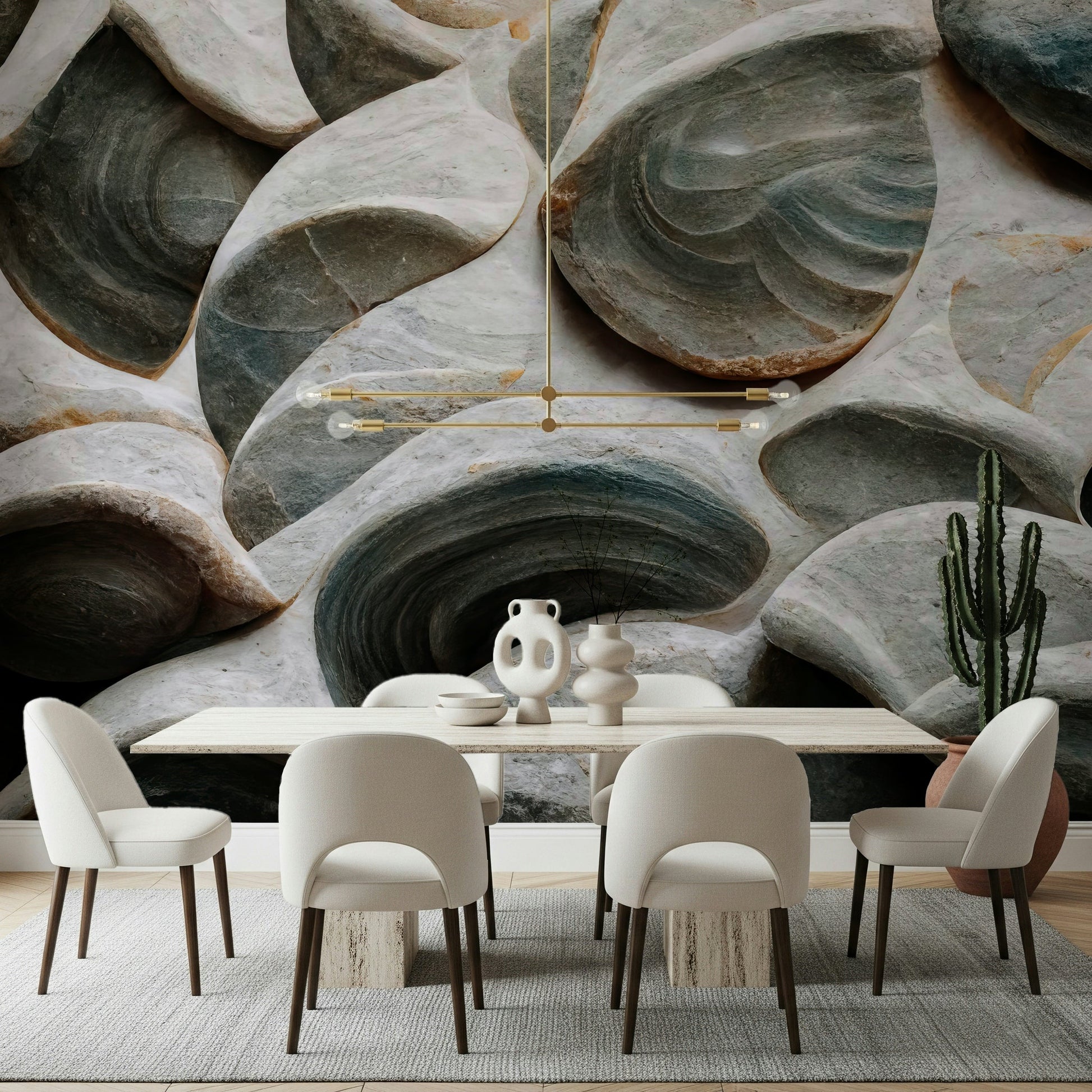A beautiful modern art wall mural of delicate texture.