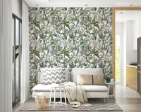 Sculptural banana leaf wallpaper for tropical-themed spaces

