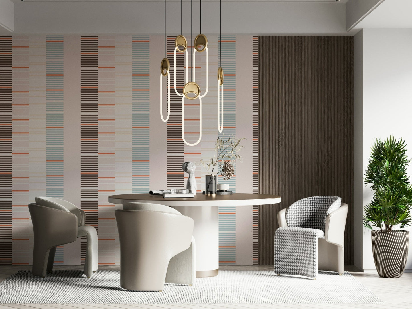 Gentle blue and grey tones of the Sea Drift Wallpaper texture.