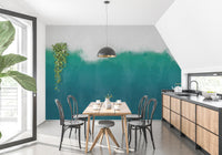 Sea Green Watercolor Wall Mural - Giffywalls