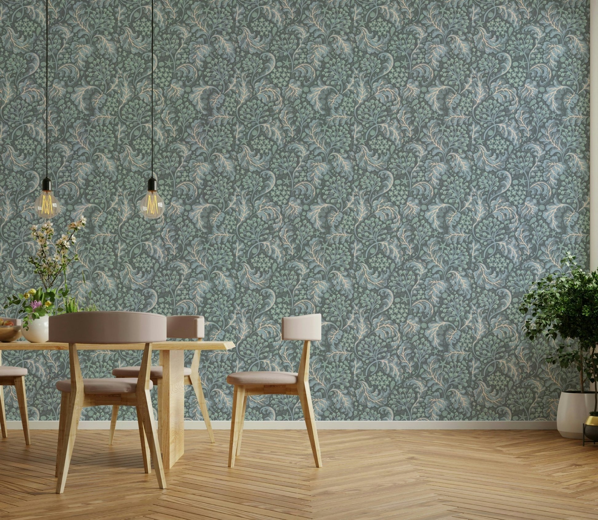 Elegant botanical wallpaper for walls

