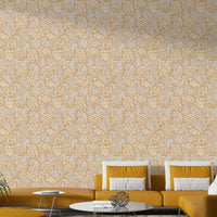 Rustic ochre wallpaper for living rooms

