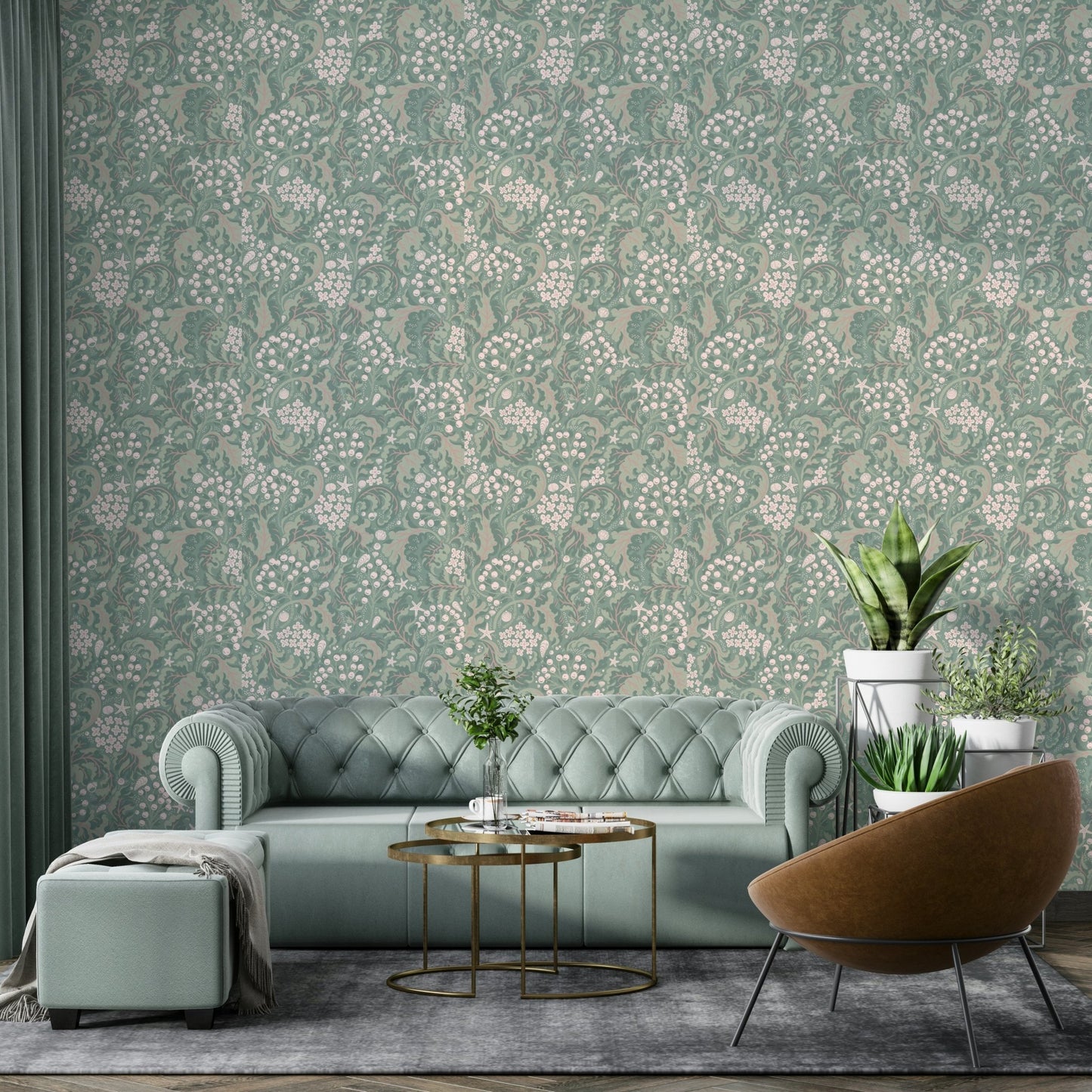 Natural leaf wallpaper for kitchens GD674


