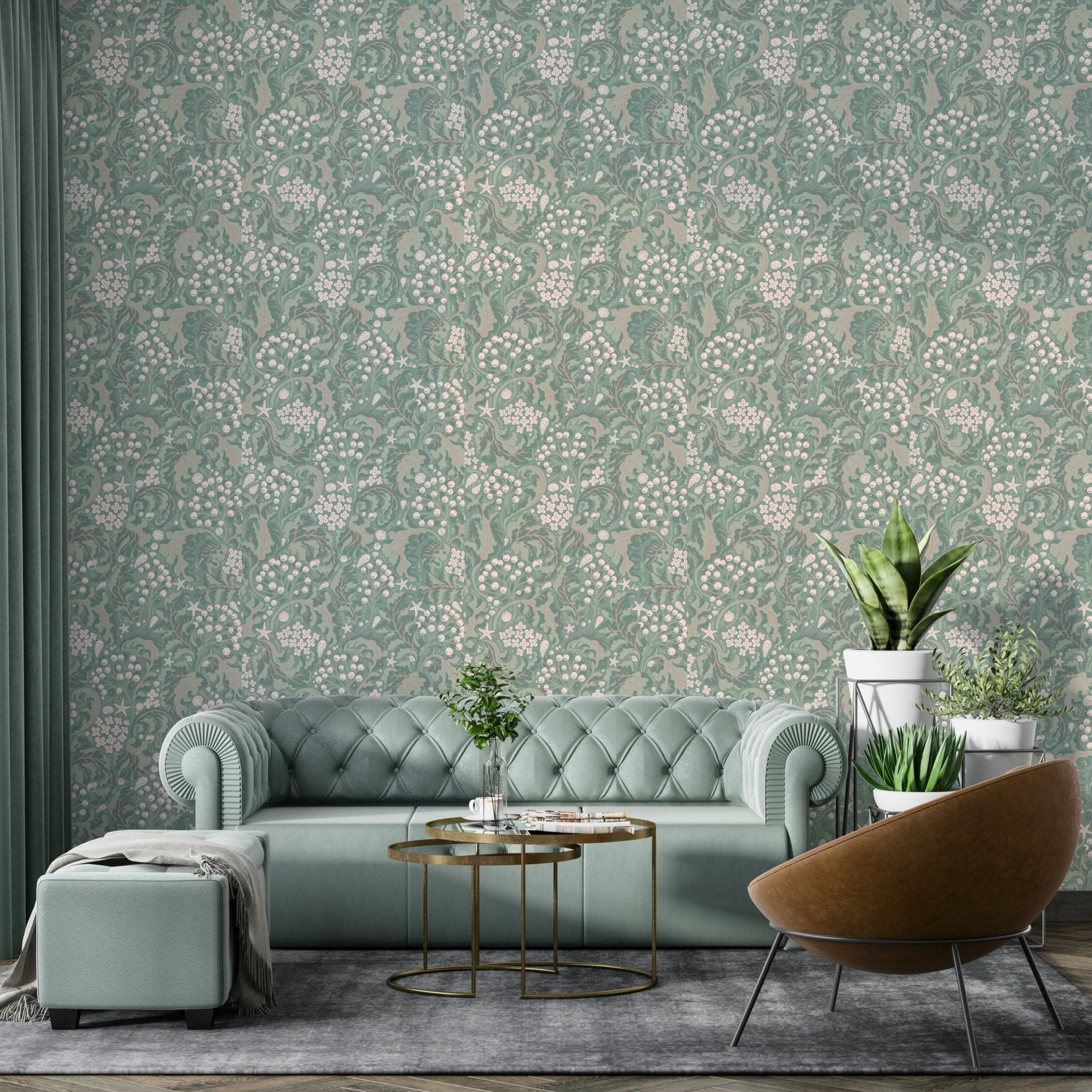 Natural leaf wallpaper for kitchens GD674

