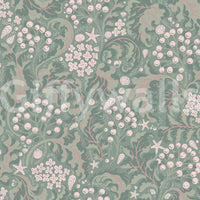 Wallpaper with rhubarb green leaves GD674

