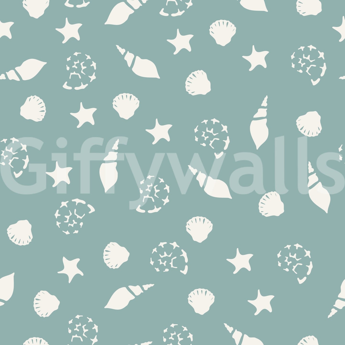 Seashell pattern in soft pastel colors

