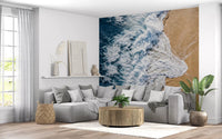Coastal boundary captured in Sea Vs Land wall mural overhead, GD9220