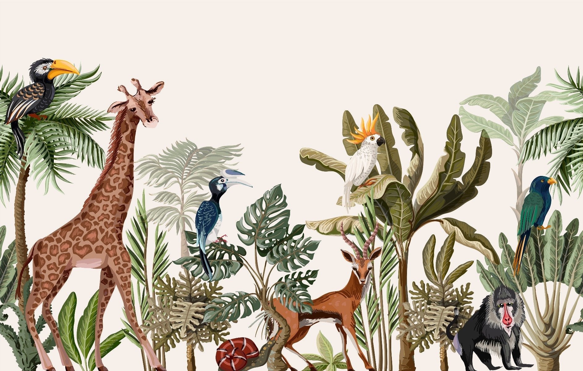 Tropical Forest Animal Wallpaper