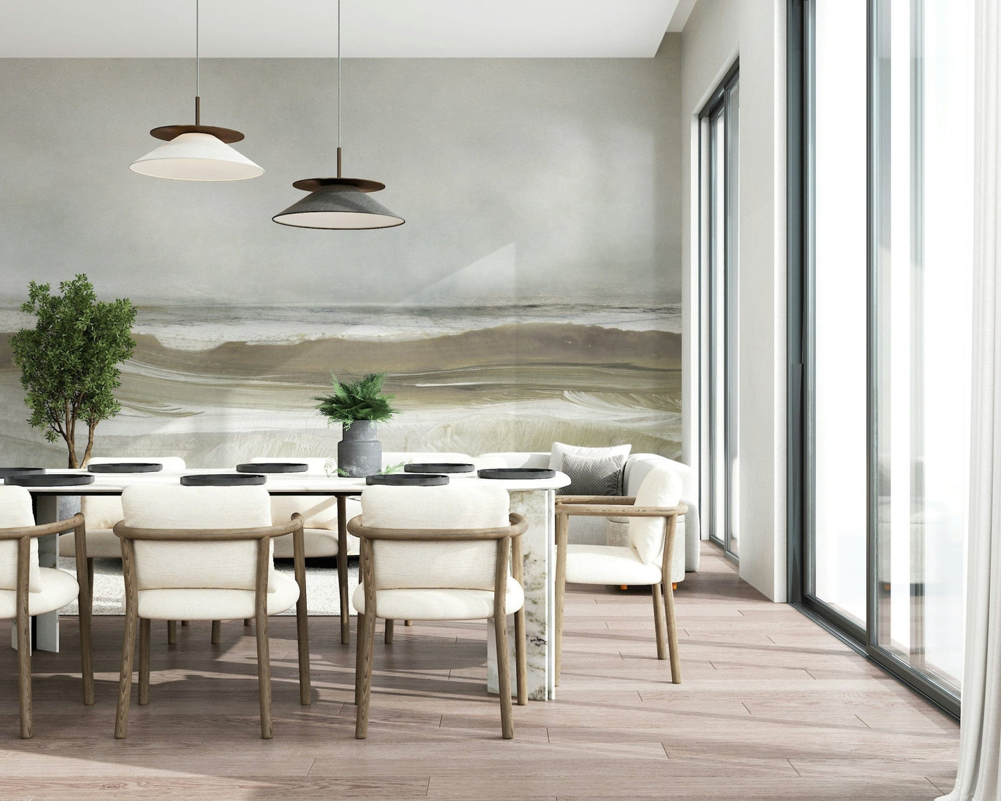 An artistic nature seascape mural for home decor., GD5565