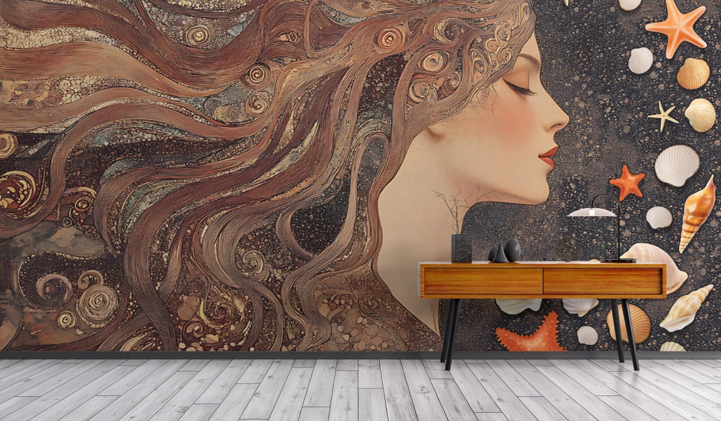 Goddess Wallpaper with Shells