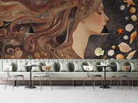 Elegant Seashell Themed Wall Mural
