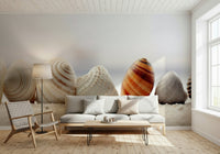 An artistic nature seascape mural for home decor.