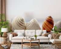 A contemplative gentle design wallpaper mural for a feature wall.
