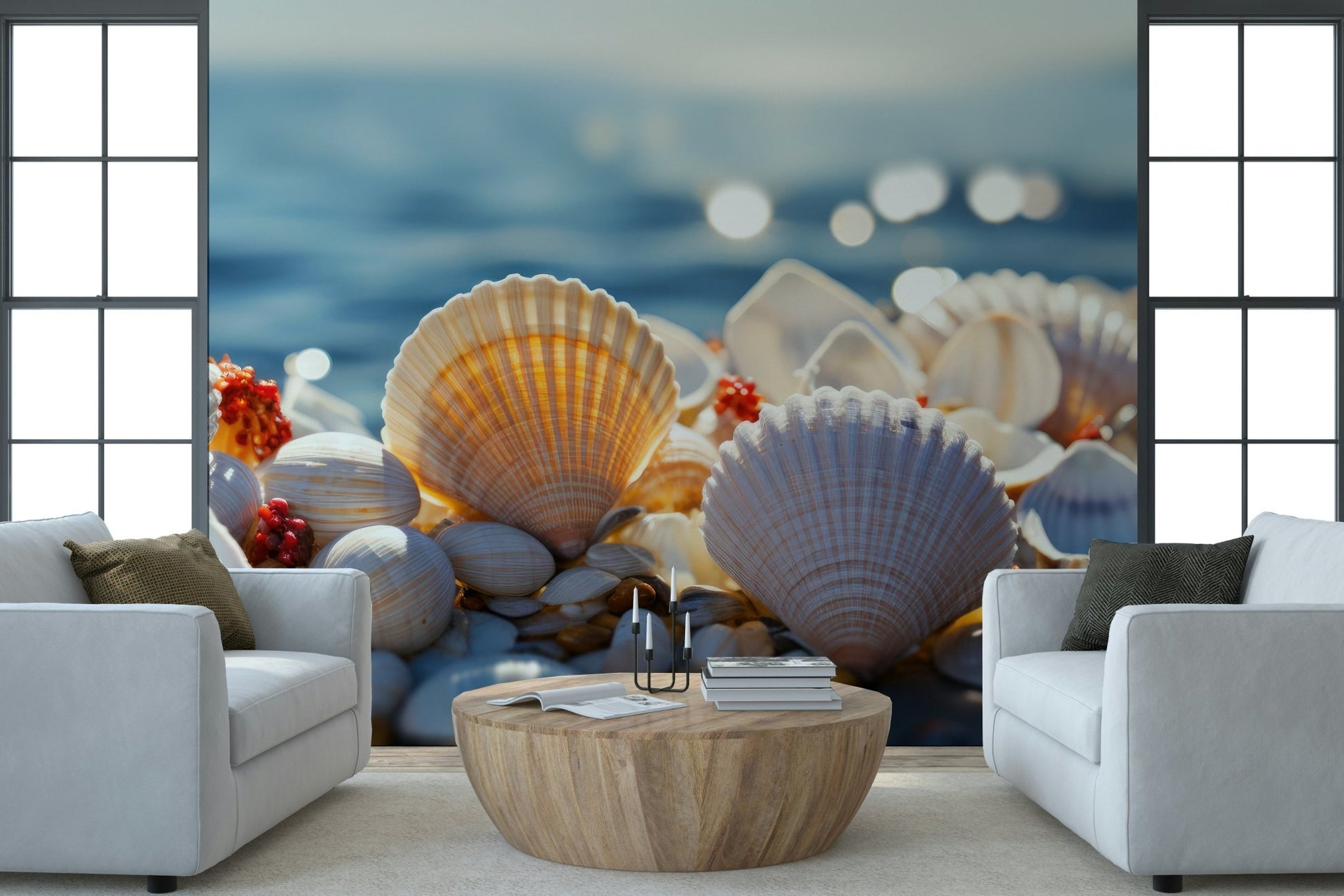 A serene flowing water wall mural for your decor.