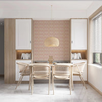 The seamless geometric repeat of this Seashell Serenity Waves Wallpaper product., GD9090