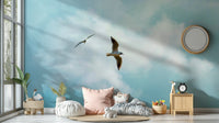 A contemplative rocky shoreline wallpaper mural for a feature wall.

