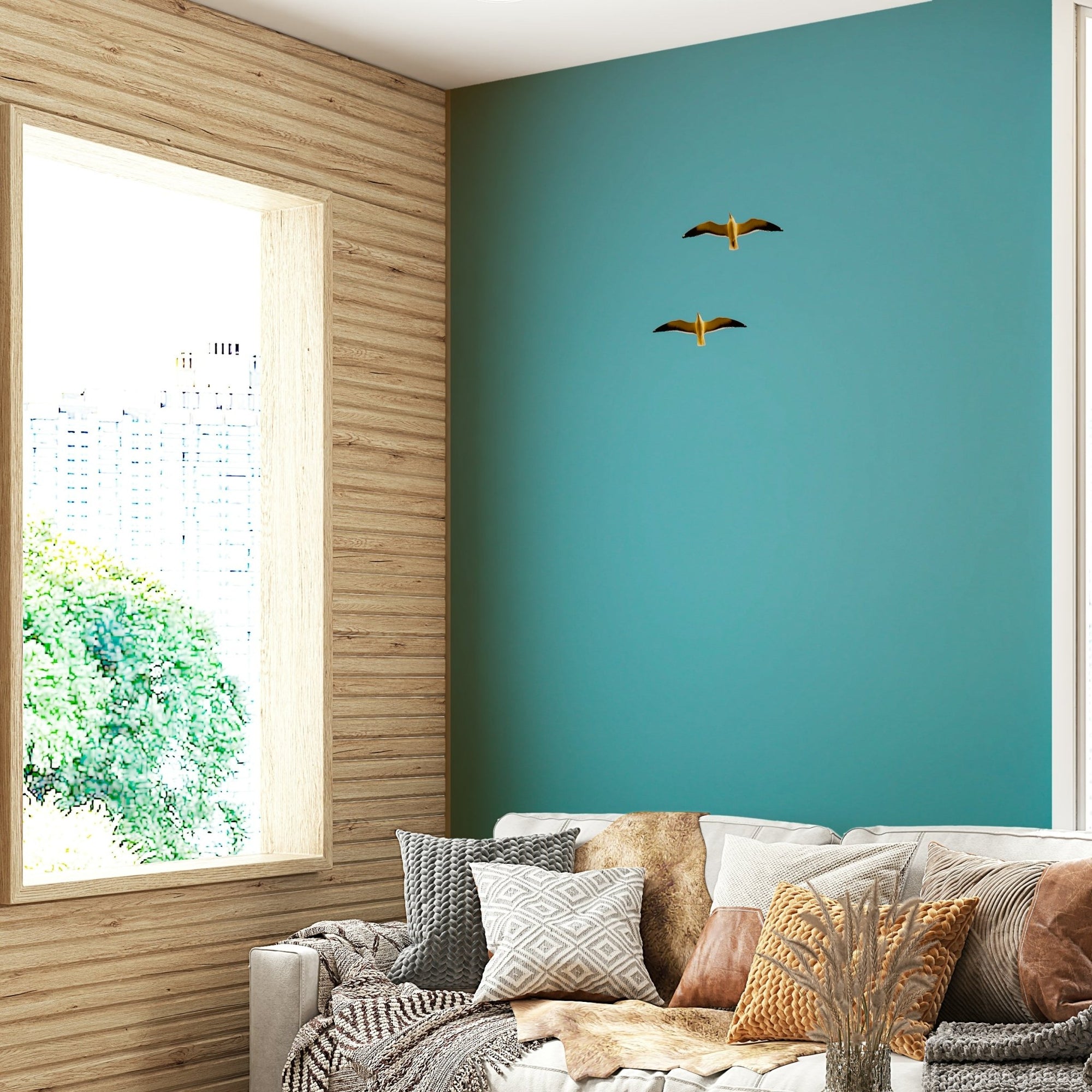 A beautiful coastal rock wallpaper mural with crashing waves., GD4748