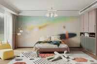 A calming ocean wave wallpaper mural that defines a space., GD4725