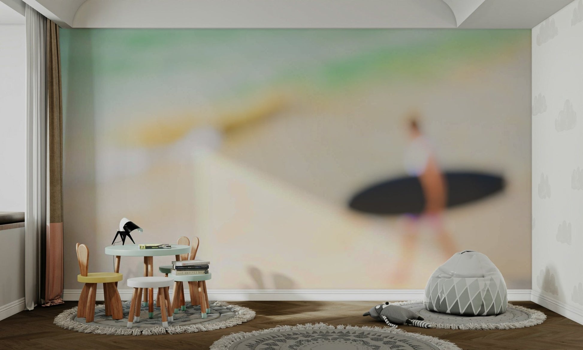 A tranquil ocean scene wall mural for nautical decor., GD4725