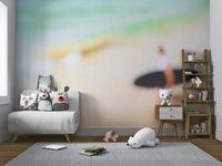 A contemplative rocky shoreline wallpaper mural for a feature wall., GD4725