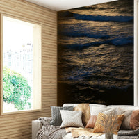 A contemplative rocky shoreline wallpaper mural for a feature wall.

