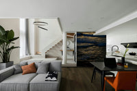 A beautiful wide-angle wall mural of the sea.

