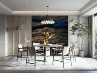 A calming ocean wave wallpaper mural that defines a space.

