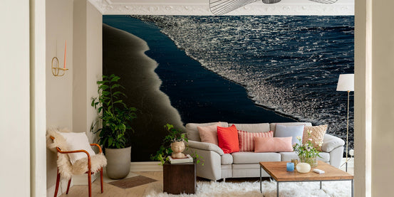 Jeweled light scatters on the dark sea in this Seaside #4 wall mural GD4788
