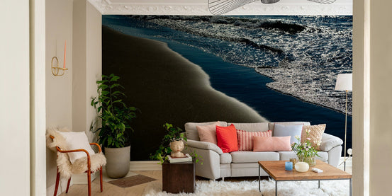 Sparkling light dances on the dark sea in this Seaside #6 wall mural GD4786
