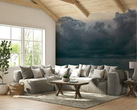 Cold sea stretches under a stormy sky in this Seaside #8 wall mural GD4784
